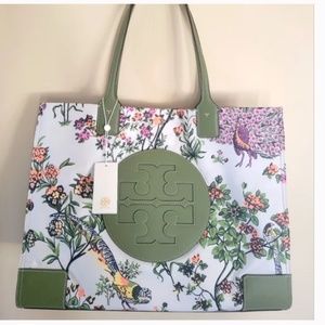 Tory Burch Ella printed summery colorful Tote NWT SOLD OUT everywhere